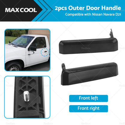 Left Right Pair Front Outer Door Handle Suitable for Nissan Navara D21 1986-1997-0