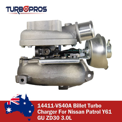 Turbo Charger for Nissan Patrol Y61 GU ZD30 3.0L with Billet Wheel