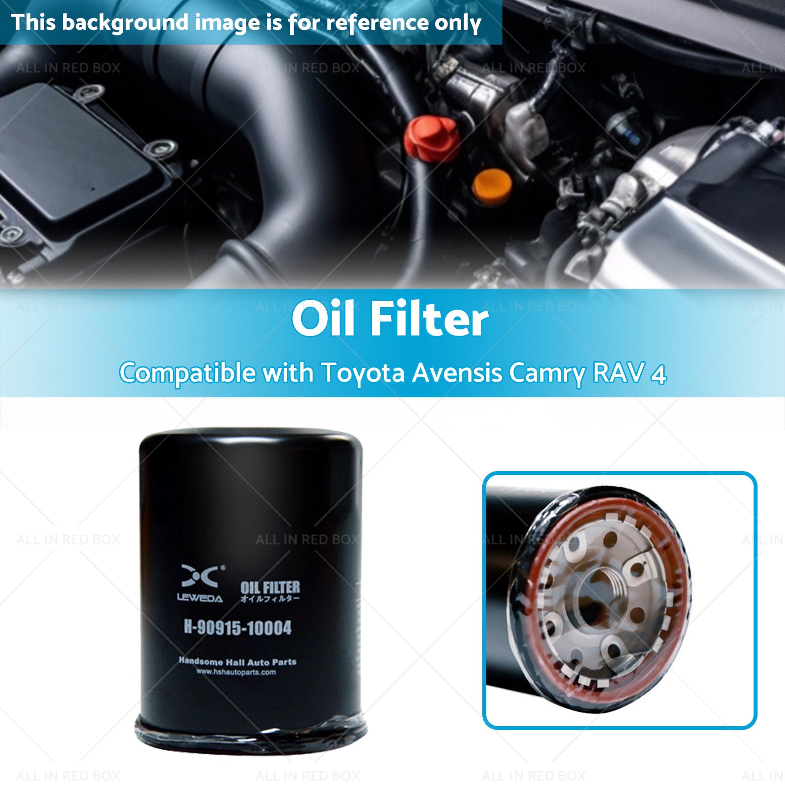 Oil Filter Suitable for Toyota Avensis Camry RAV 4 90915-YZZE2 1AZFE, 2AZFE-2