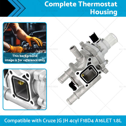 1x Complete Thermostat Housing Suitable for Cruze JG JH 4cyl F18D4 A16LET 1. 8L
