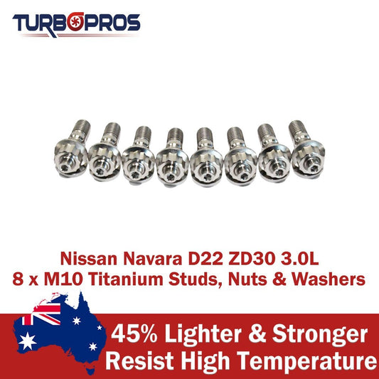 Titanium Exhaust Manifold Stud Kit for Nissan Navara D22 ZD30 3.0L