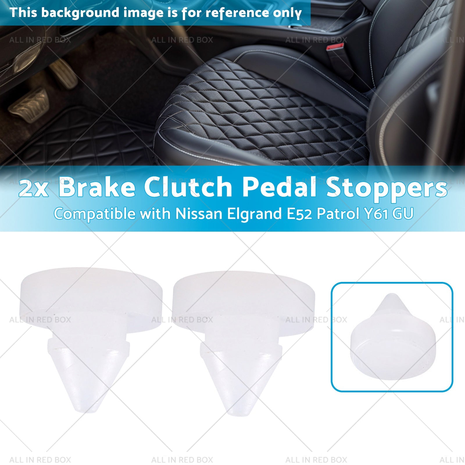 2x Brake Clutch Pedal Stoppers Suitable for Patrol Y61 GU Nissan Elgrand E52-2