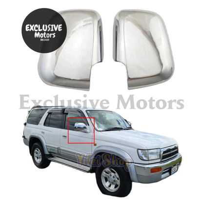 Chrome Door Mirror Cover Trim For 1996-2002 Toyota Hilux Surf Suv