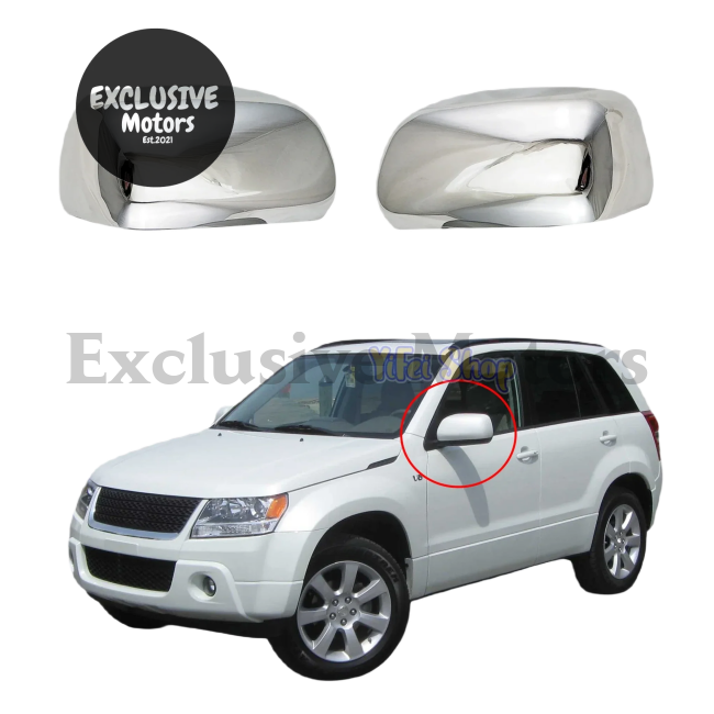 Chrome Door Mirror Covers For 2008-2015 Suzuki Grand Vitara