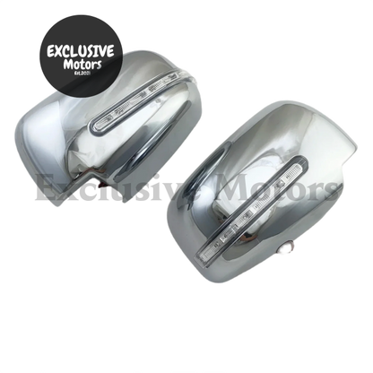 Chrome Door Mirror Covers With Led For Mitsubishi L200 Triton (2015-2018)