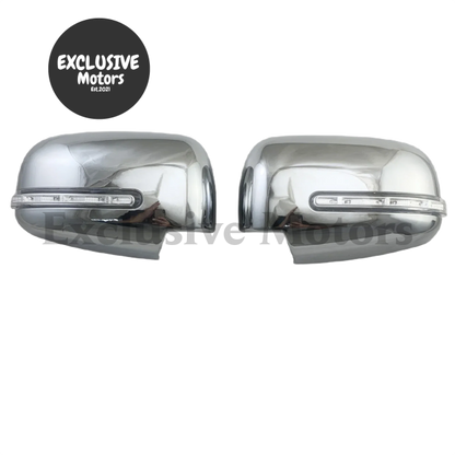 Chrome Door Mirror Covers With Led For Mitsubishi L200 Triton (2015-2018)