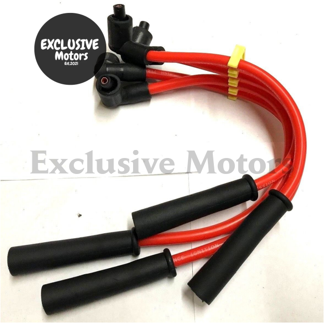 Classic Mini 8mm Red Silicone HT Plug Leads (MPI, 1997-2000)