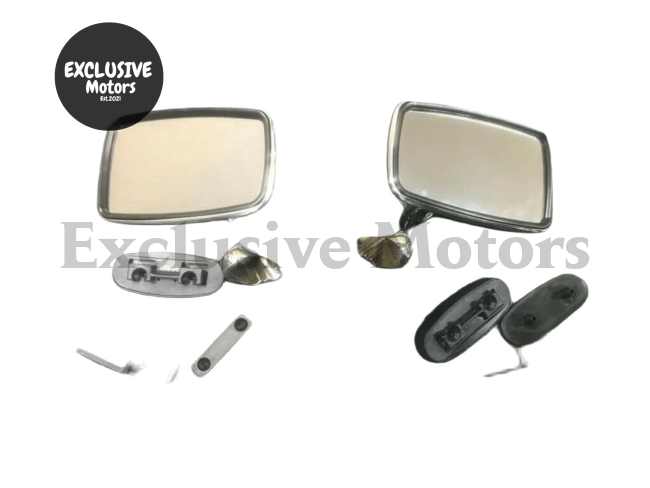 Classic Mini Door Mirror Pair (Stainless Steel)