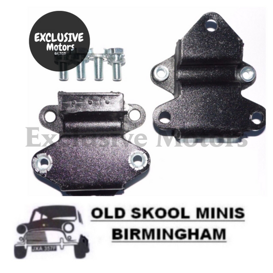 Classic Mini Front Engine to Subframe Mounts with Captive Nuts (Pair)