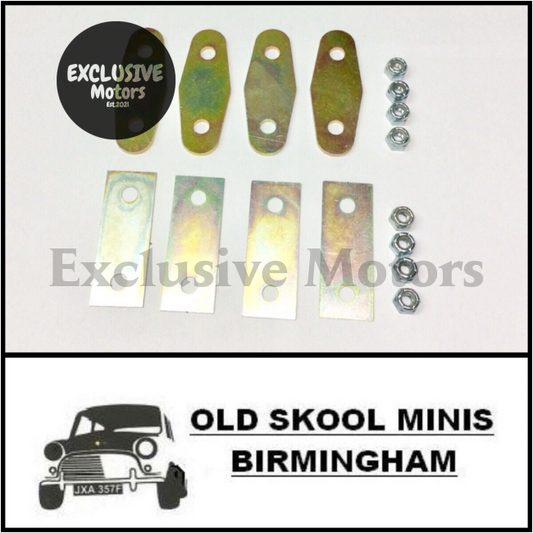 CLASSIC MINI INTERNAL DOOR HINGE FITTING KIT ZINC PLATES,SPACERS & NUTS MK3 BH3