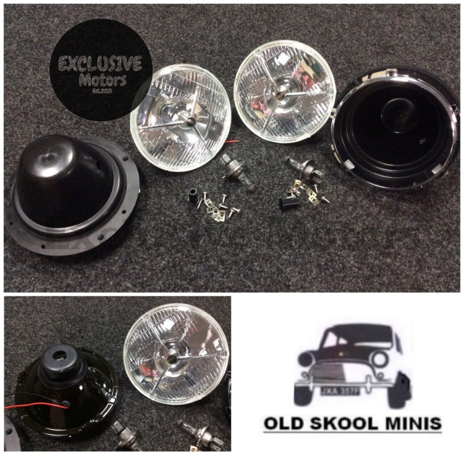 Classic Mini P700 Halogen Headlight & Bowl Kit (Pair)