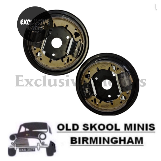 Classic Mini Rear Drum Brake Back Plate Kit (Built Up)