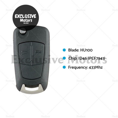 Complete Remote Control Key Fob for Holden Astra H (2005-2009)