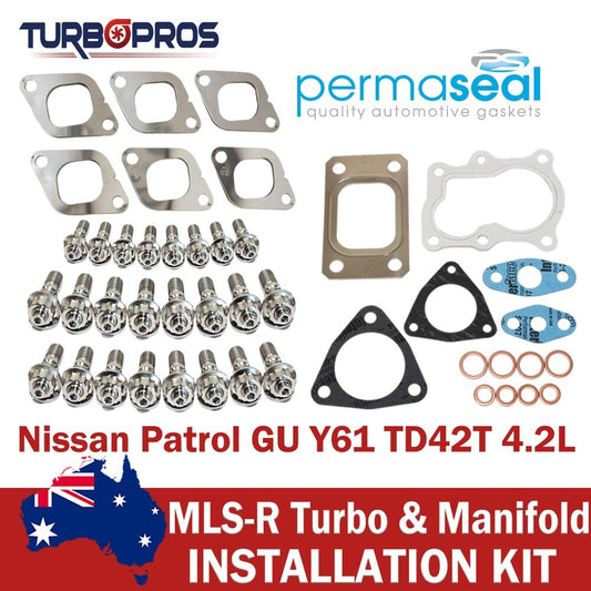 Permaseal MLS-R Turbo&Manifold Titanium Stud&Gasket Kit for Nissanpatrol GU 4.2L