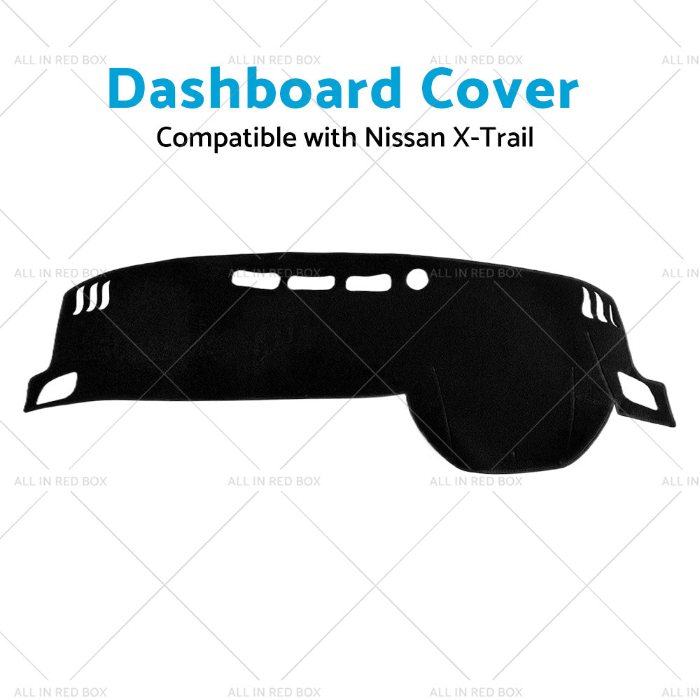 Black Non-Slip Dash Mat Suitable For Nissan X-Trail T33 Qashqai Dashboard Cover-4