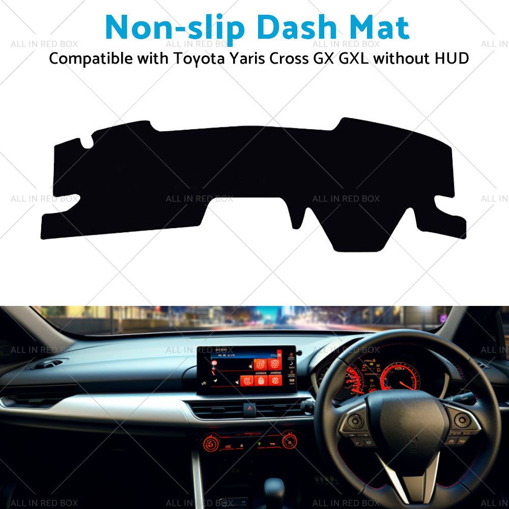 Black Non-Slip Dash Mat Cover Suitable For Toyota Yaris Cross GX GXL 5 2020-2022-3