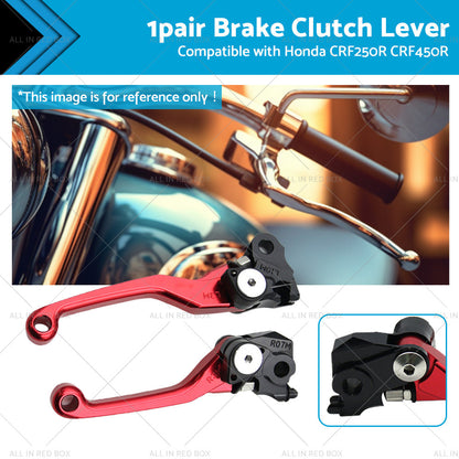 Pair Pivot Brake Clutch Lever Red Suitable For Honda CRF250R CRF450R 2007-2012-0