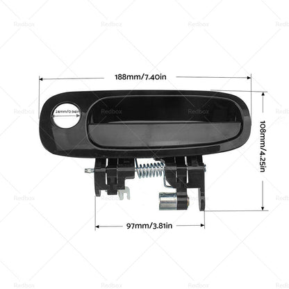 Front Left Outside Outer Door Handle Suitable for Toyota Corolla AE112 1998-2001-2