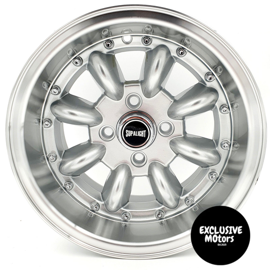 12x6 Chrome Supalight Wheels for Mini Cooper (1959-2000)