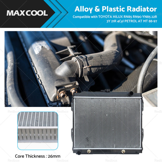Radiator Suitable For Toyota Hilux RN85 RN90 YN85 22R 21R Petrol 2. 4 AT MT 88-97-0