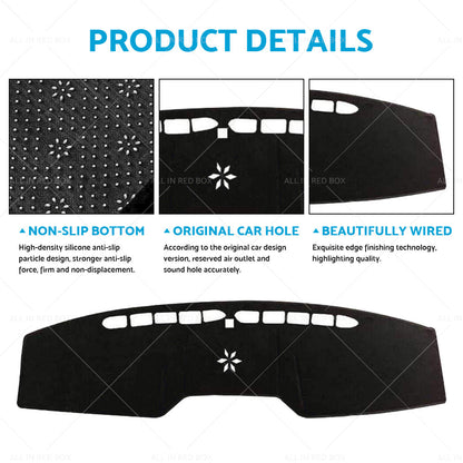 Suitable For Ford Mustang FM 2015-2022 Hatch Dashboard Cover Dash Mat Black-4