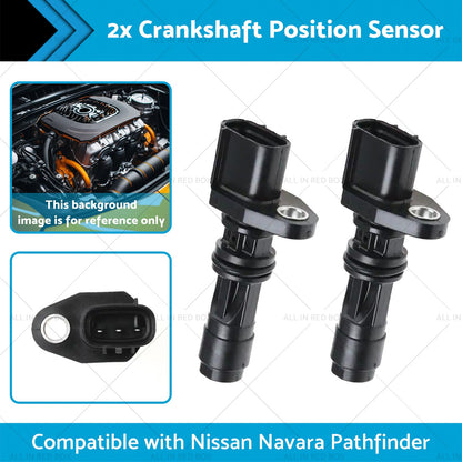 2x Crankshaft Position Sensor Suitable For Nissan Navara D40 Pathfinder R51-1