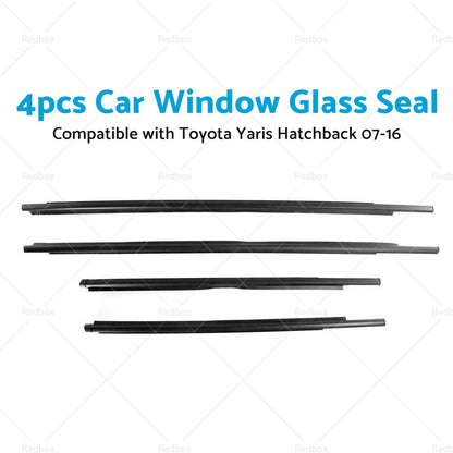 4PCS Window Glass Seal Weatherstrip Suitable For Toyota Yaris Hatchback 07-16-3