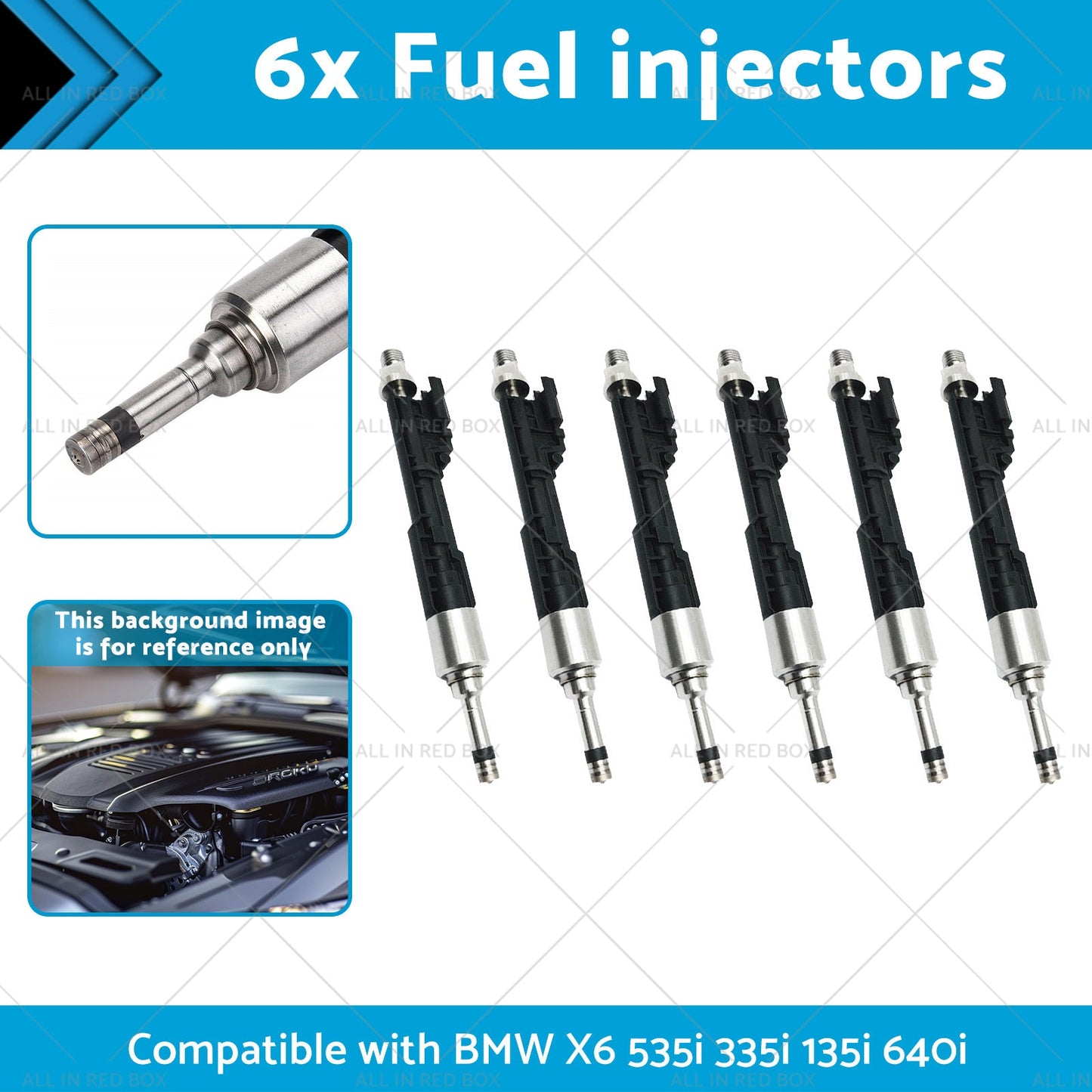 13647597870 0261500109 6x Fuel injectors Suitable for BMW X6 535i 335i 135i 3. 0L