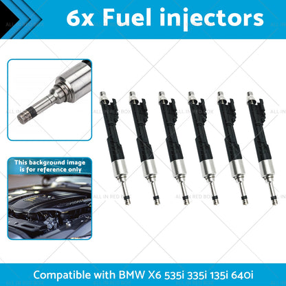 13647597870 0261500109 6x Fuel injectors Suitable for BMW X6 535i 335i 135i 3. 0L
