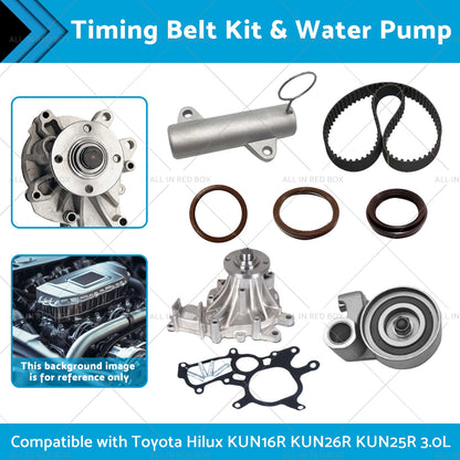 Timing Belt Kit and Water Pump Suitable for Toyota Hilux KUN16R KUN26R 3. 0L 05-17