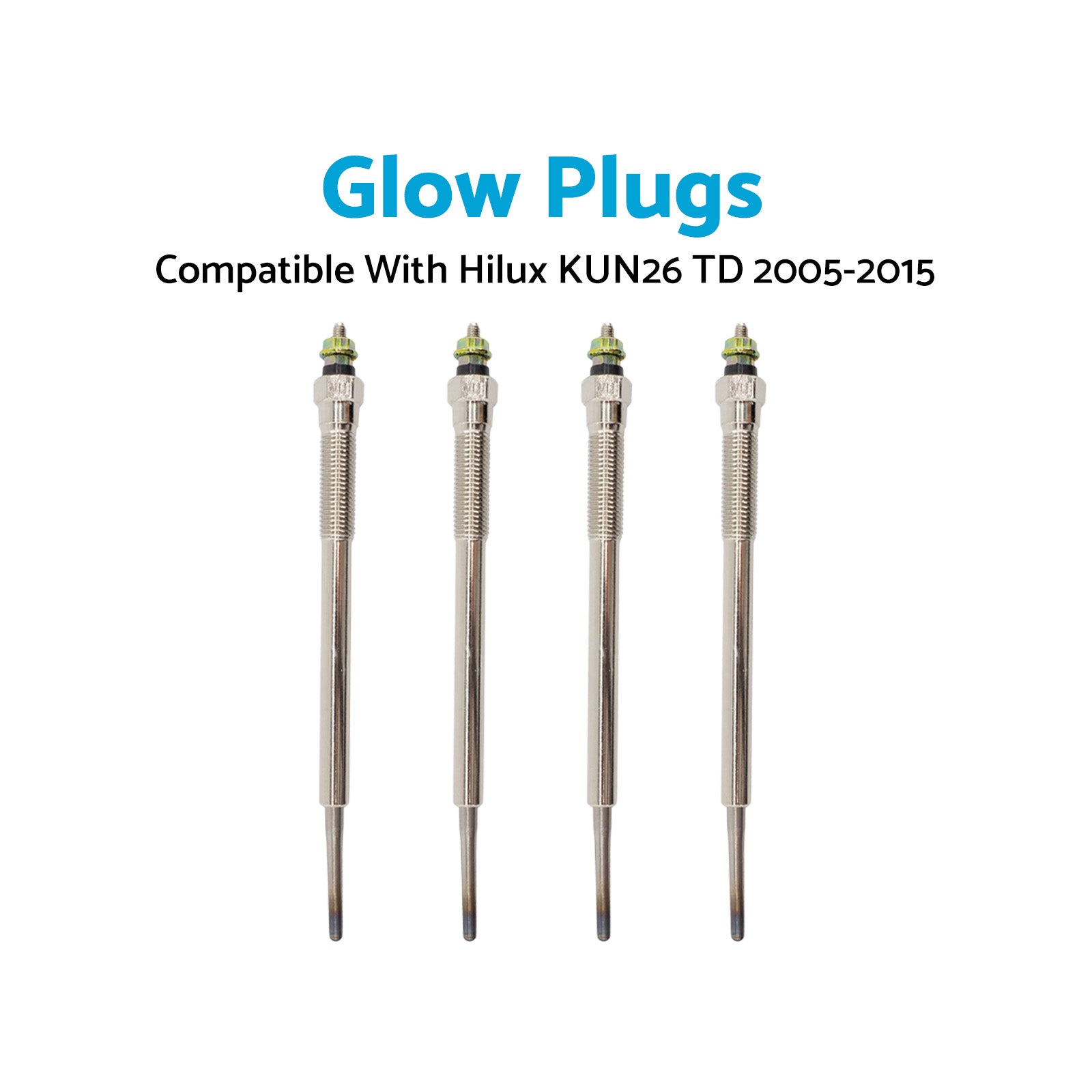 4Pcs Bosch Glow Plugs Suitable for Hilux KUN26 TD 1KD-FTV 3.0L 4cyl 2005-2015-0