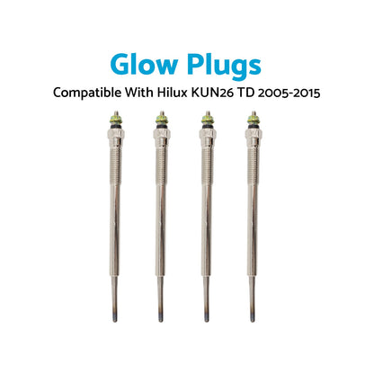 4Pcs Bosch Glow Plugs Suitable for Hilux KUN26 TD 1KD-FTV 3.0L 4cyl 2005-2015-0