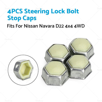 Set of 4 Steering Lock Stop Bolt Cap Caps Nuts Fit For Nissan Navara D22 4x4 4WD-2