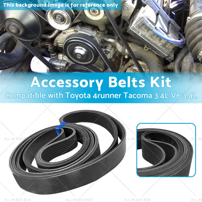 4PK870 Accessory Belts Kit Suitable for Toyota 4runner Tacoma 3. 4L V6 3. 4L 95-04-2