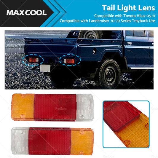 Tail Light Lens Suitable For Toyota Hilux 05-11 Landcruiser 70-79 Trayback Ute-0