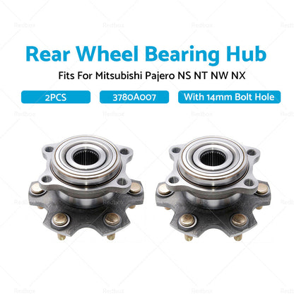 2x Rear Wheel Bearing Hub Fit For Mitsubishi Pajero NS NT NW NX 14mm Bolt Hole-3