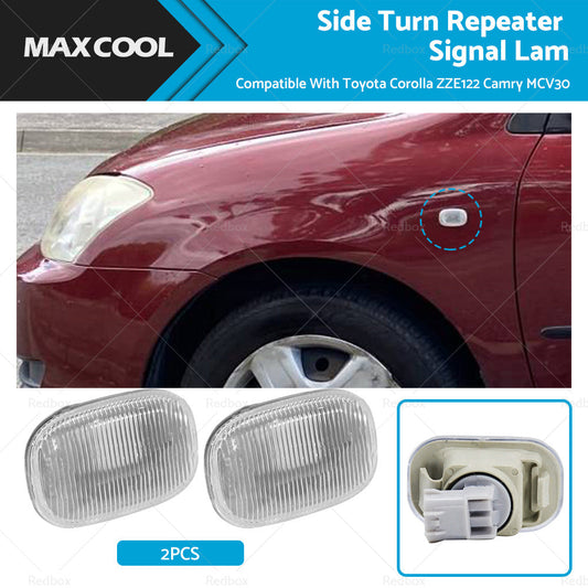 2PCS Side Turn Repeater Signal Lamp Suitable For Toyota Corolla ZZE122 Camry-0