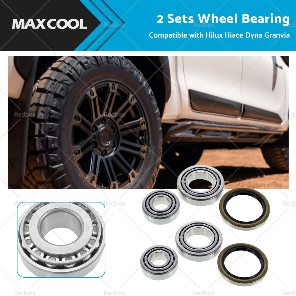 2 Sets Front Wheel Bearing Kit Suitable for Toyota Hilux Hiace Dyna Granvia-1