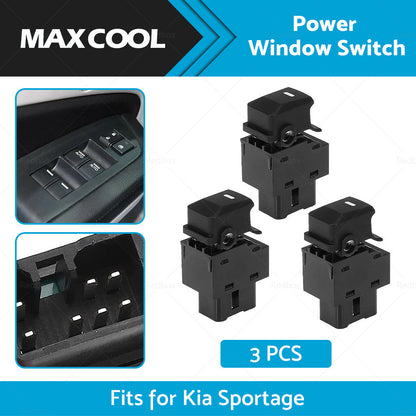 3x Passenger Side Power Window Switch 93580-3W000 Fit For Kia Sportage 2010-2015-2