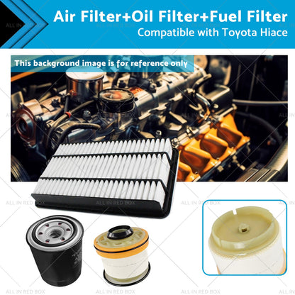 AirOilFuel Filter Kit Suitable for Toyota Hiace 3. 0L Turbo Diesel 3pcs-0