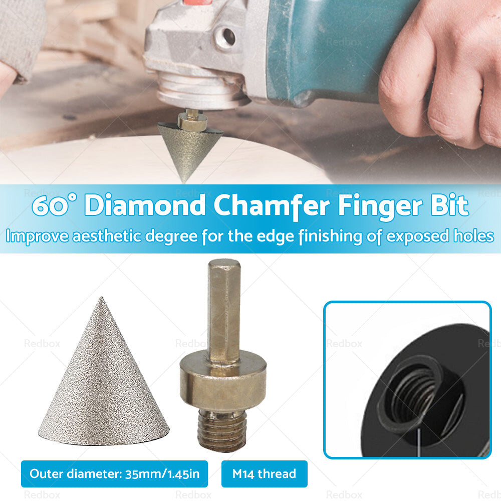 1 Pcs 35mm Diamond Chamfer Finger Bit Ceramic Tile Milling Cone Bit Cut-1