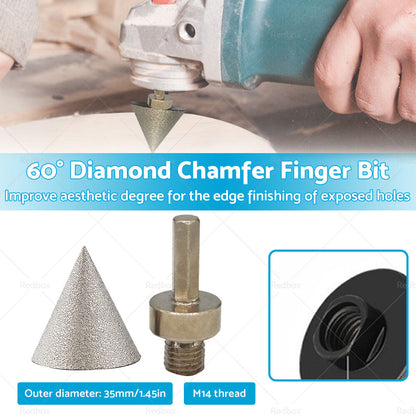 1 Pcs 35mm Diamond Chamfer Finger Bit Ceramic Tile Milling Cone Bit Cut-1