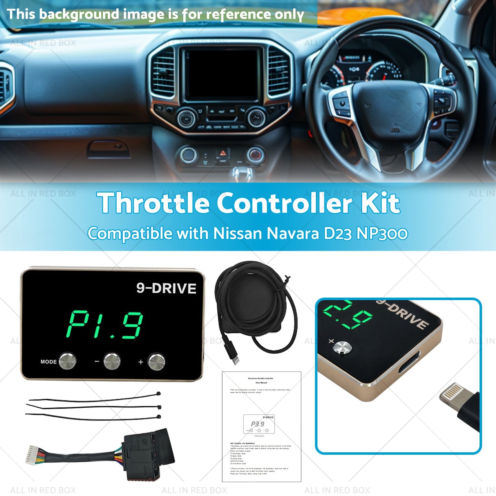 Throttle Controller Kit Suitable for Nissan Navara NP300 D23 2015-2023-1