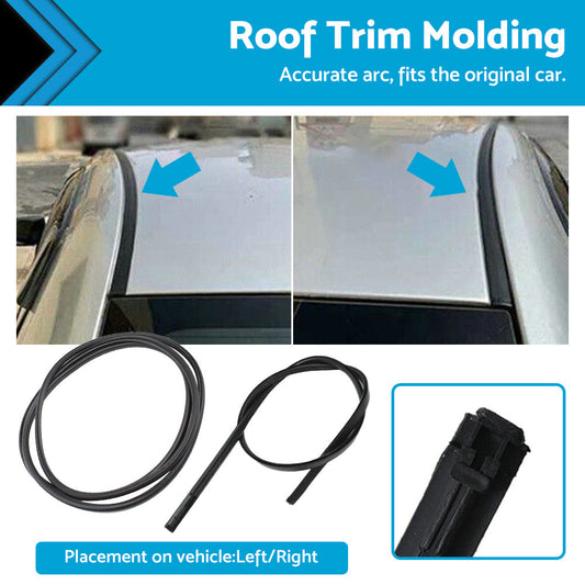 2x Roof Drip Moulding Left  and  Right Side Suitable For Toyota 07-11 Yaris Sedan-0