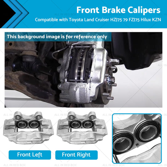 2x Front Brake Caliper Suitable For Toyota Land Cruiser HZJ75 79 FZJ75 Hilux KZN-0