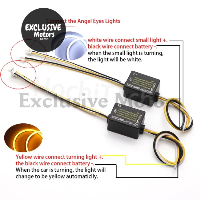 Dual Color Led Angel Eyes For Toyota Camry Xv40 06-09