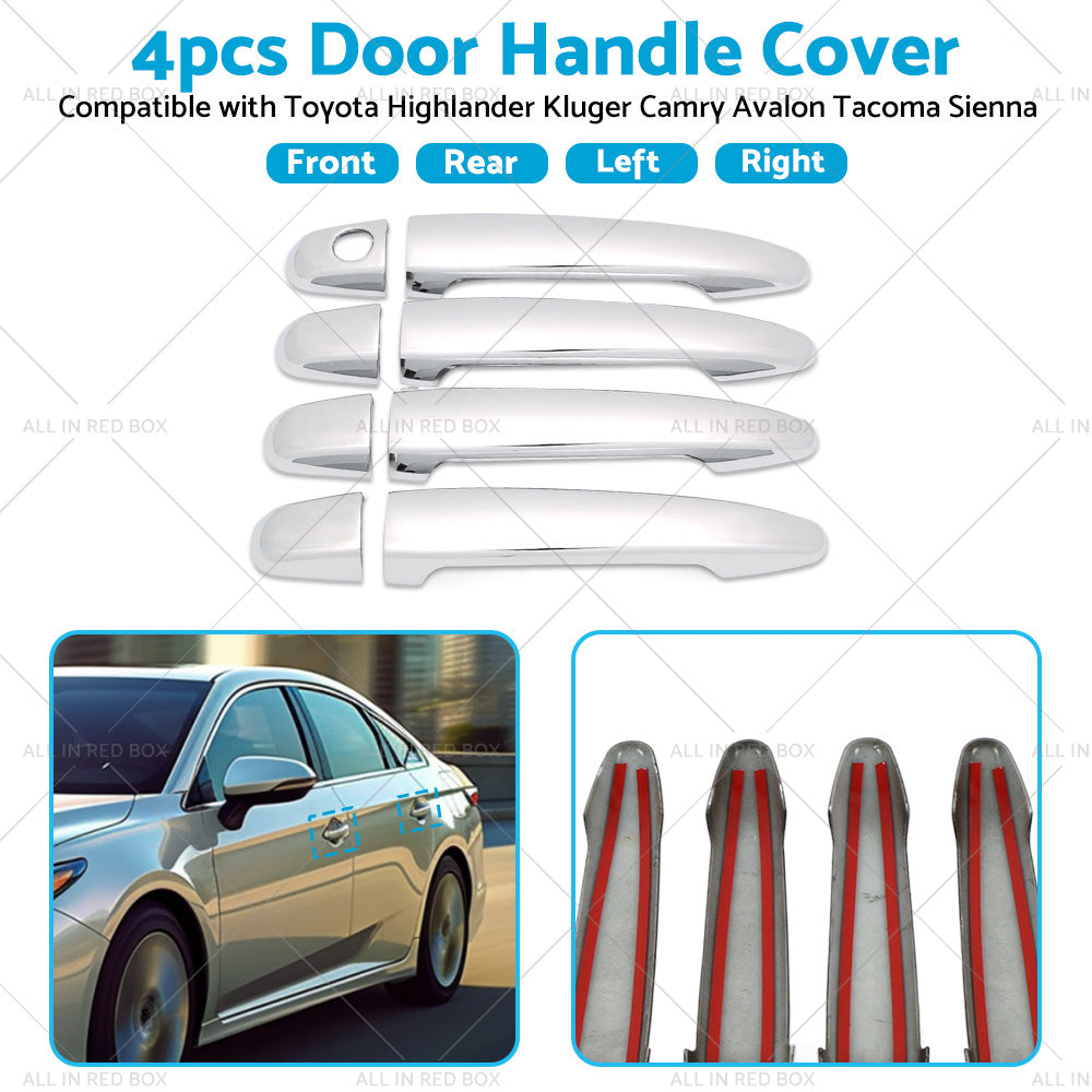 4PCS Door Handle Cover Suitable For Toyota Highlander Kluger Camry Avalon Tacoma-4