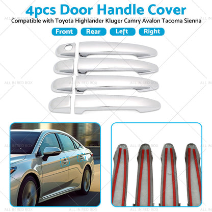 4PCS Door Handle Cover Suitable For Toyota Highlander Kluger Camry Avalon Tacoma-4
