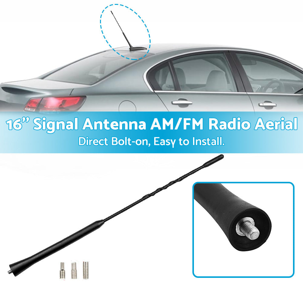 16'' Signal Antenna AM or FM Radio Aerial Black Suitable For Nissan Navara 2005 on