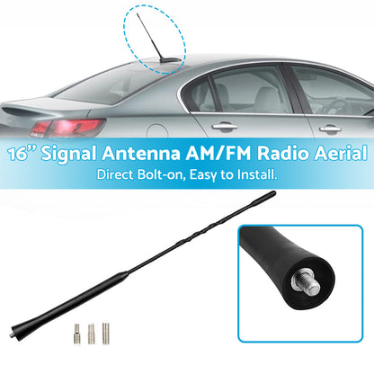 16'' Signal Antenna AM or FM Radio Aerial Black Suitable For Nissan Navara 2005 on